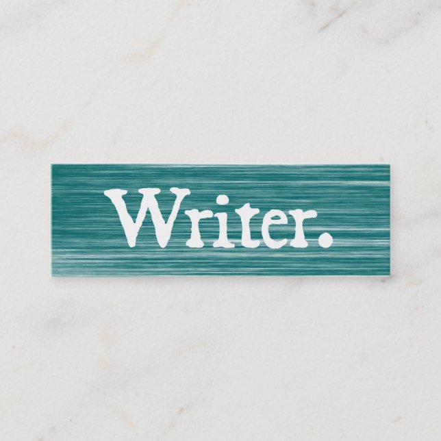 Writer Scratched Mini Business Card (Front)