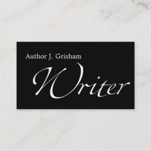 Writer Swash Text Business Card