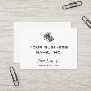 Writer -Type Writing Machine - Typewriter Business Card