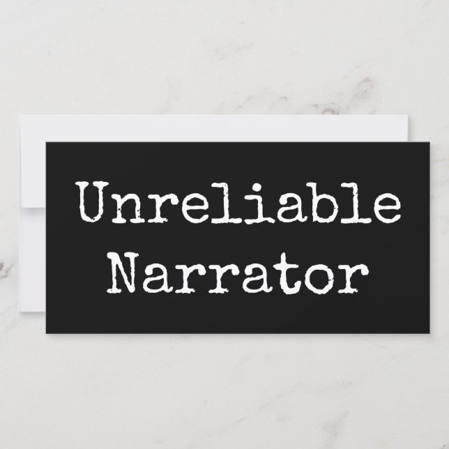 Writer - Unreliable Narrator I (Front)