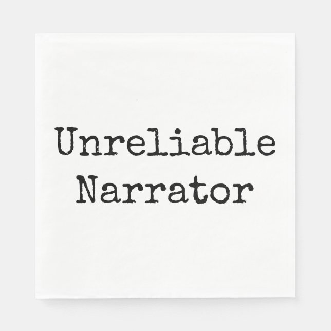 Writer - Unreliable Narrator I Napkin (Front)