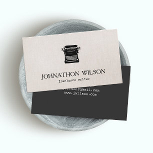 Writer Vintage Typewriter Business Card