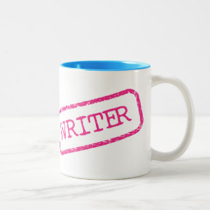 "WRITER" - "We worship the paper you write on." Tw Two-Tone Coffee Mug