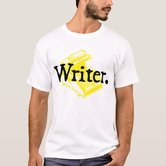 Writer. With Type Writing Machine T-Shirt (Front)