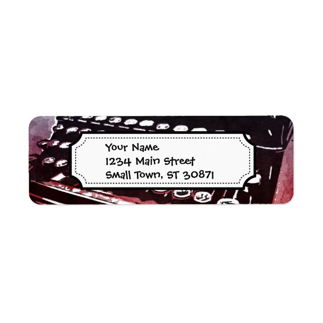 Writer with Typewriter Blue Red Pop Art (Front)