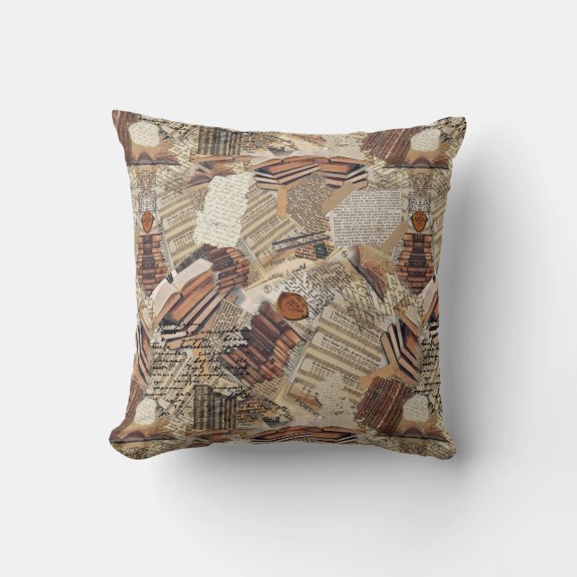 Writer's and Book lovers Throw Pillow (Front)
