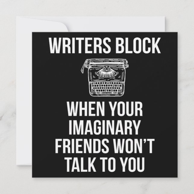Writers Block Author Bookworm Gift Invitation (Front)