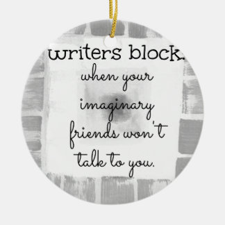 Writers Block Ceramic Ornament