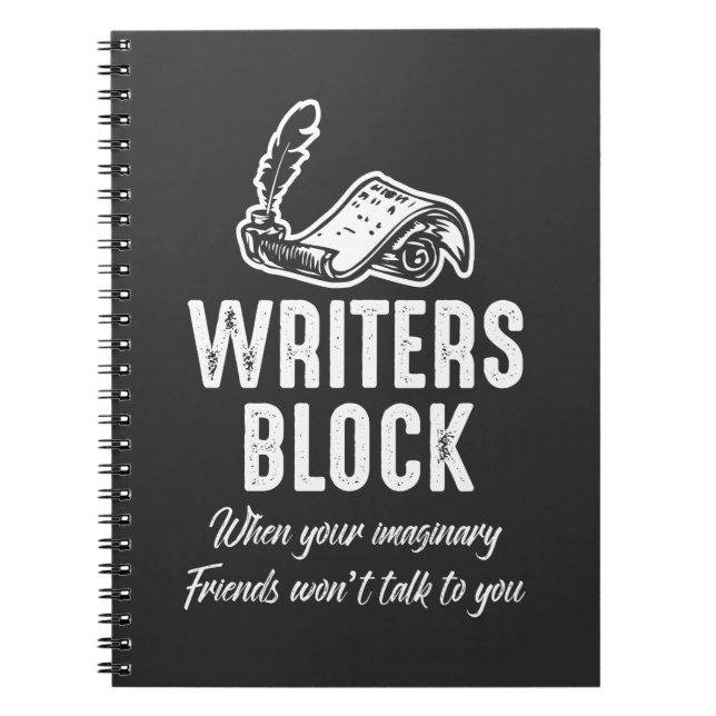 Writers Block Funny Author Witty Book Writer (Front)