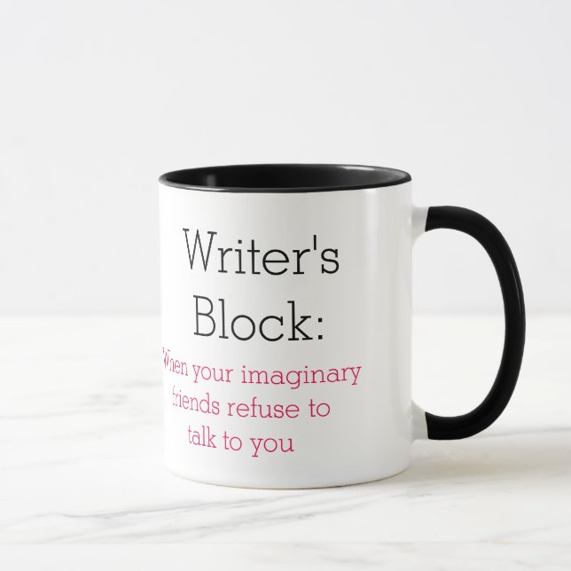 Writer's Block: when your imaginary friends Mug (Right)
