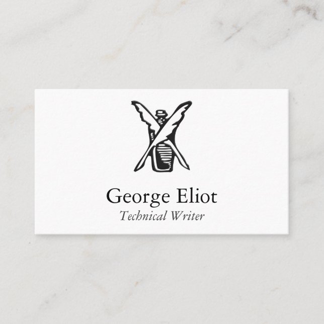 Writer's Card Ink and Quill (Front)