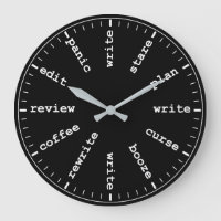 Writer's Clock Funny Writing Job Humourous Clock
