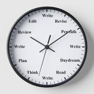 Writer's Clock - Writing Job Fun Wall Clock