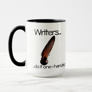 Writers do it one-handed Coffee Mug