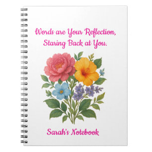 Writer's Flower Design Notebook