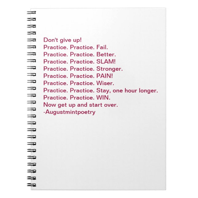 Writer's Journal with Feverish Motivation (Front)