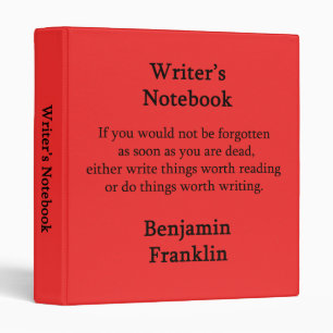 Writer's Notebook - Benjamin Franklin Binder