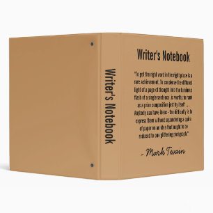Writer's Notebook - Mark Twain Binder