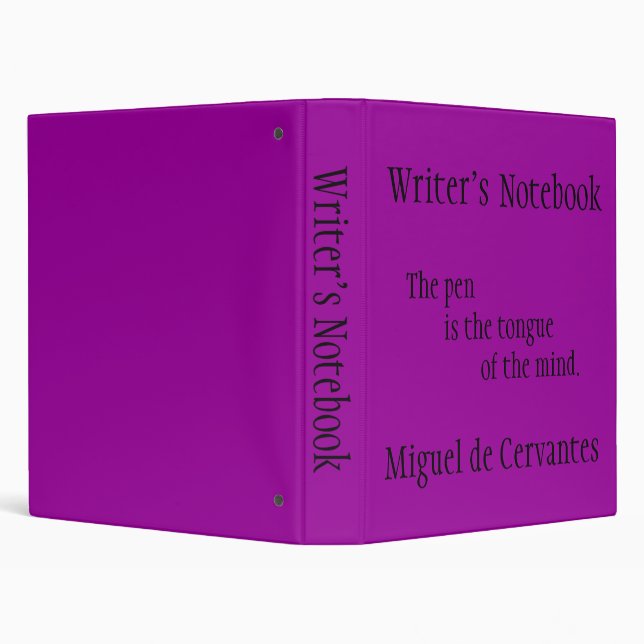 Writer's Notebook - Miguel de Cervantes Binder (Background)