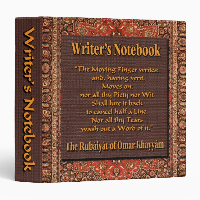 Writer's Notebook - Omar Khayyam Binder (Front/Spine)