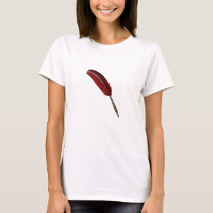 Writers red quill tshirt