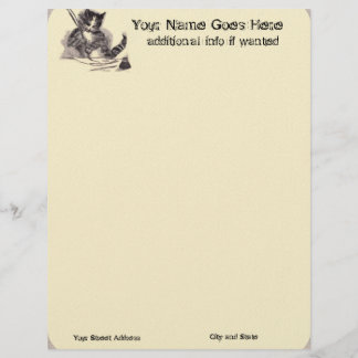 Writing Cat Stationery