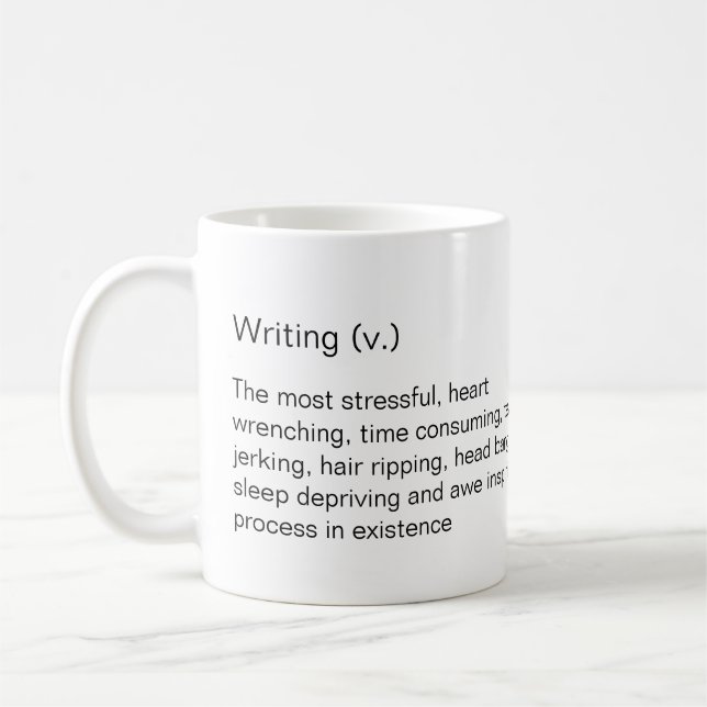 Writing Coffee Mug (Left)