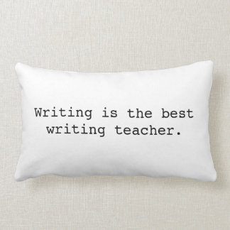 Writing cushion, looks like typewriting, gift lumbar pillow