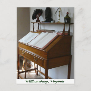 Writing Desk at Colonial Williamsburg Postcard