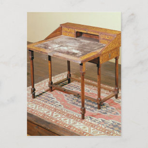 Writing desk, walnut with arabesque marquetry postcard