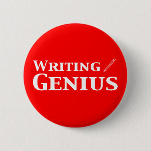 Writing Genius Gifts 2 Inch Round Button