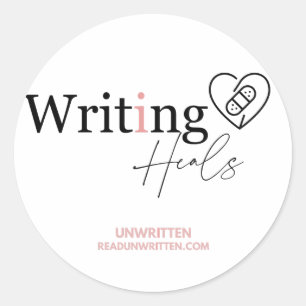 Writing Heals Classic Round Sticker