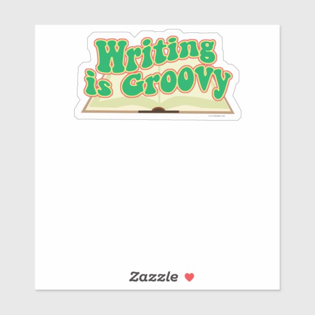 Writing Is Groovy Retro Author Design (Sheet)