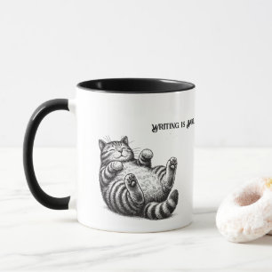 Writing Is Hard—Cats Make It Harder Mug