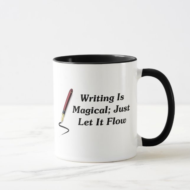 Writing Is Magical; Just Let It Flow Mug (Right)