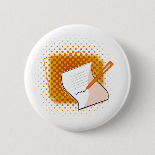 Writing Lover 2 Inch Round Button