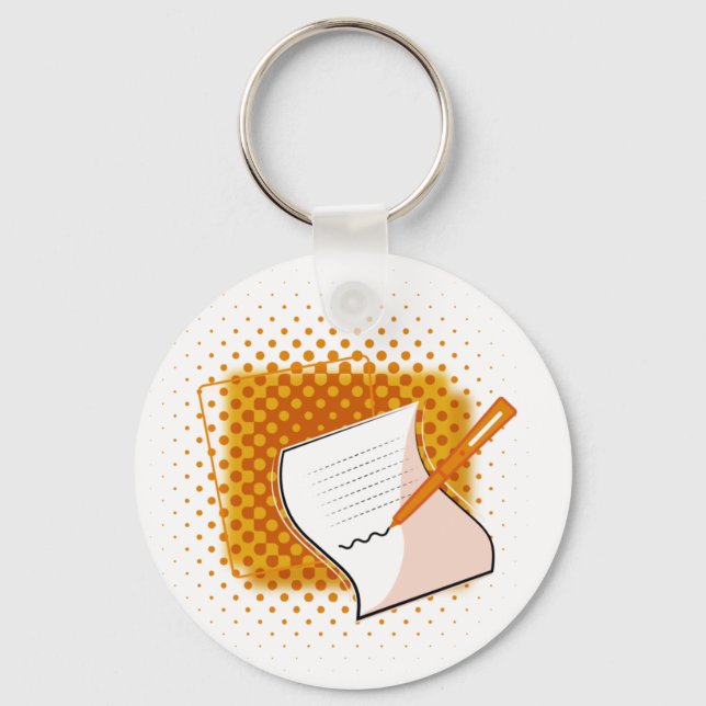 Writing Lover  Keychain (Front)