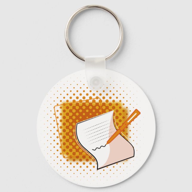 Writing Lover  Keychain (Front)
