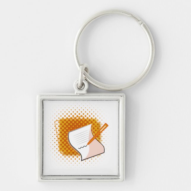Writing Lover  Keychain (Front)