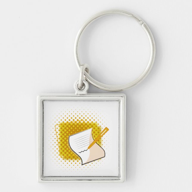 Writing Lover  Keychain (Front)