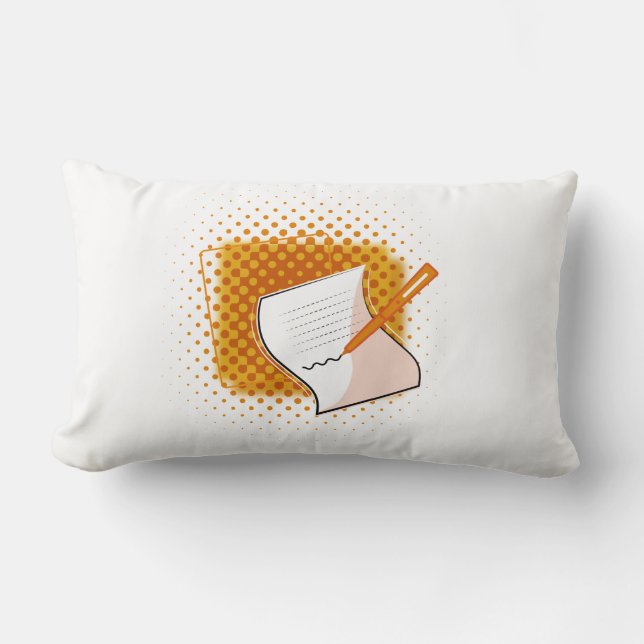 Writing Lover  Lumbar Pillow (Front)