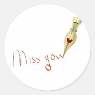 Writing Miss You Stickers