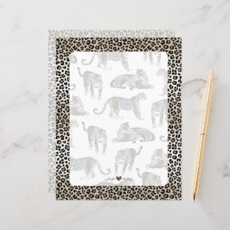 Writing Paper Sheet, Leopard Print, 