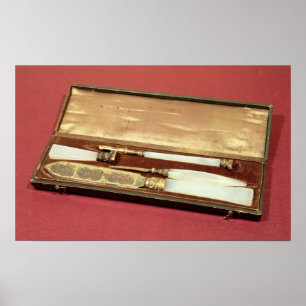 Writing set given to his wife, Eveline Hanska Poster