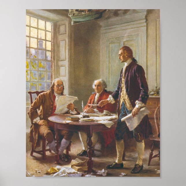 Writing The Declaration Of Independence Poster (Front)