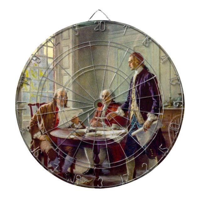 Writing the Declaration of Independence (USA) Dartboard (Front)