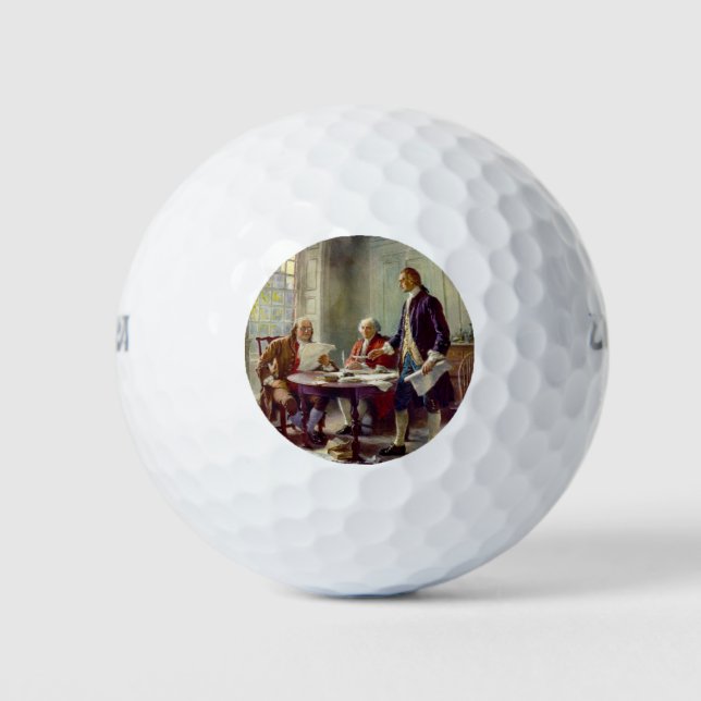 Writing the Declaration of Independence (USA) Golf Balls (Front)