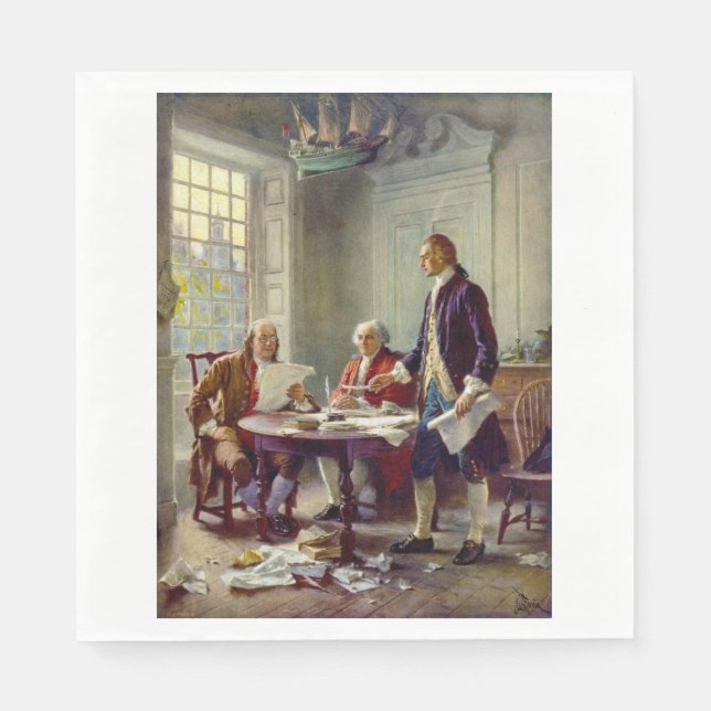 Writing the Declaration of Independence (USA) Napkin (Front)