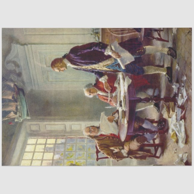 Writing the Declaration of Independence (USA) Tissue Paper (Front)