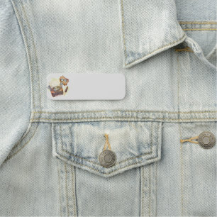Writing Writer Typewriter Watercolor Art Name Tag